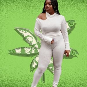 Longsleeve Chic White Two Piece Set